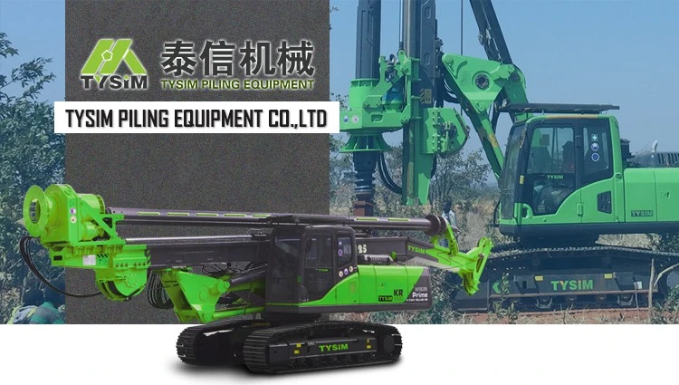 Tysim Kr110d/a Hydraulic Pile Driver Machine Mini Pile Driving Rotary Drilling Rig