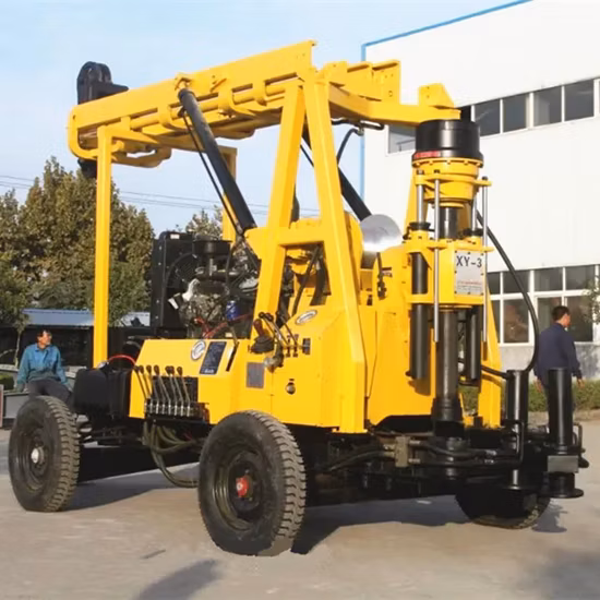 Macchina rotativa idraulica multifunzionale della piattaforma di produzione del pozzo trivellato di 100m con il motore diesel per Spt, carotaggio minerario del diamante